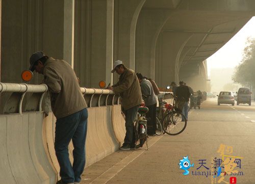 机动车道外钓鱼,何等危险!!!!