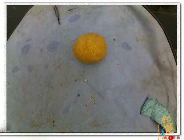 钓鲫鱼自制薯香鲫鱼饵料状态好拉饵