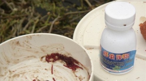 红虫拉饵的配制和使用方法