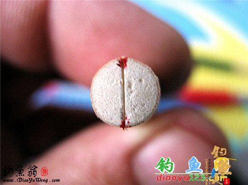 漂脚部的切割，在漂脚部的横截面均分为二