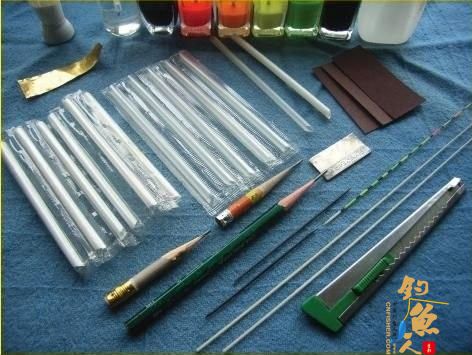 简易铅笔棍和塑料管浮漂制作 大量图片说明
