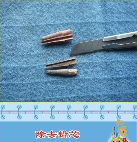 简易铅笔棍和塑料管浮漂制作 大量图片说明