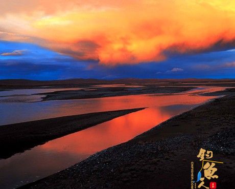 红杏作品 沱沱河夕阳