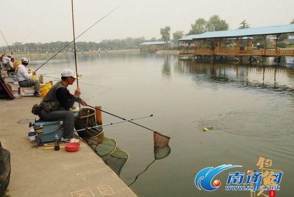 第十一届江苏省“铁人杯”钓鱼高手大赛,6月9日收杆 图2 比赛现场