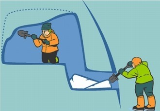 高山上如何对付暴风雪之挖雪洞 图3