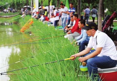 银川“首府市民钓鱼季"开幕 开赛 图
