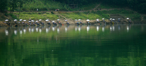 钓友正在比赛中
