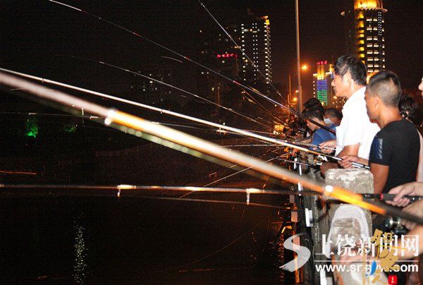 钓鱼者扎堆垂钓 长塘桥成了钓鱼桥 图