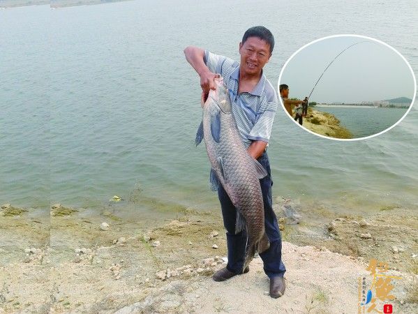 一竿钓上32斤青鱼 鏖战一宿五人联手才拉上岸 组图