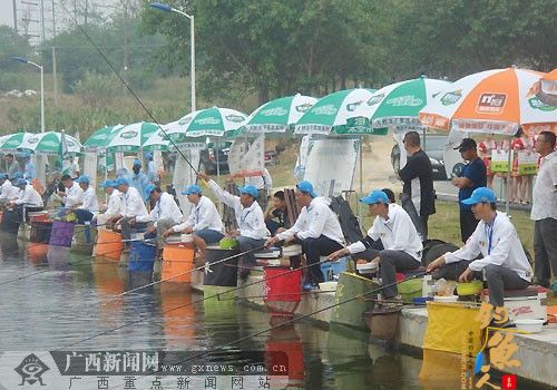 2012年中国-东盟钓鱼大赛赛场。广西新闻网记者