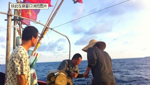 儋州7艘渔船抵达南沙 作业一夜收获不足200斤