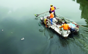 南京暴雨后河内垃圾暴增 20多亿整治难敌“随手抛” 清理难 图