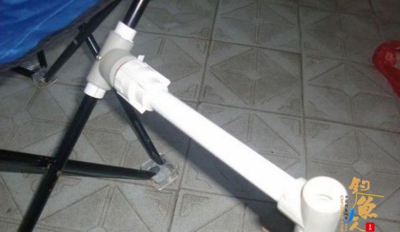 自制简易钓椅炮台支架拉饵盘支架 8P