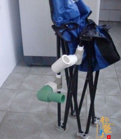 自制简易钓椅炮台支架拉饵盘支架 8P