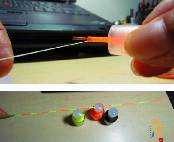 钓鱼人自己手工刷浮漂尾漆过程详解 7P