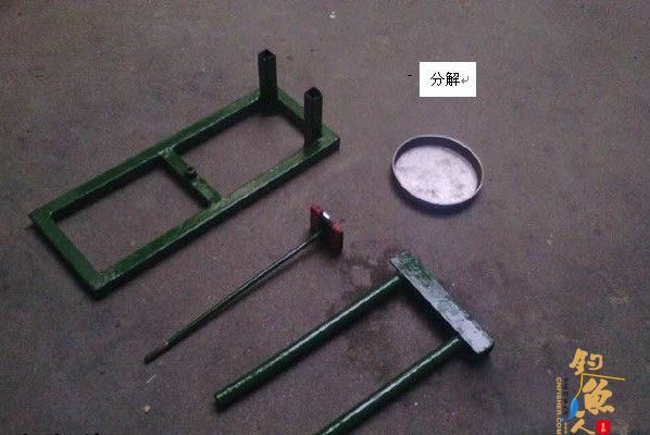 休闲野钓简易支架拉饵盘自制过程 全图 8P 