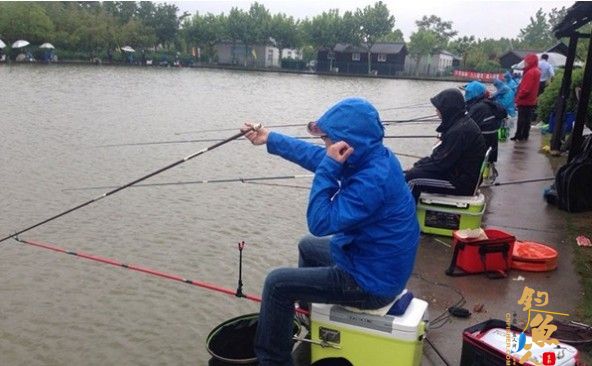 上海市民体育大联赛家庭钓鱼比赛雨中开赛