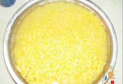 自制玉米粒窝料的过程