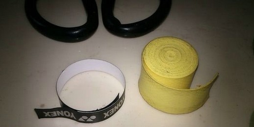 鱼竿吸汗带的缠绕方法