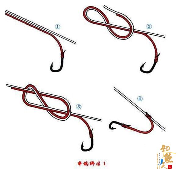 双钩的绑法有很多种,钓梭鱼的串钩绑法