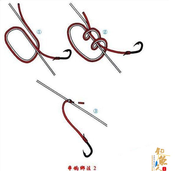 双钩的绑法有很多种,钓梭鱼的串钩绑法