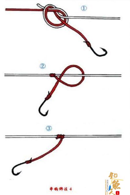 双钩的绑法有很多种,钓梭鱼的串钩绑法