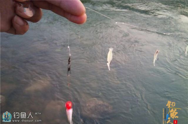 海竿串钩路亚鳜鱼和翘嘴鱼(附假虾制作方法)