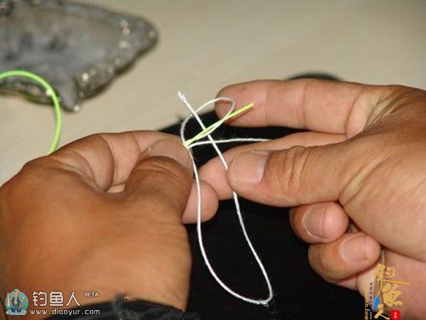 图说路亚钓前导线GT结的绑法