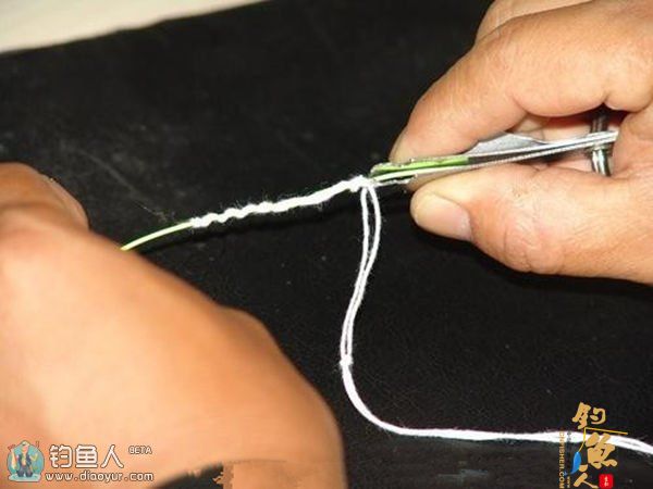 图说路亚钓前导线GT结的绑法