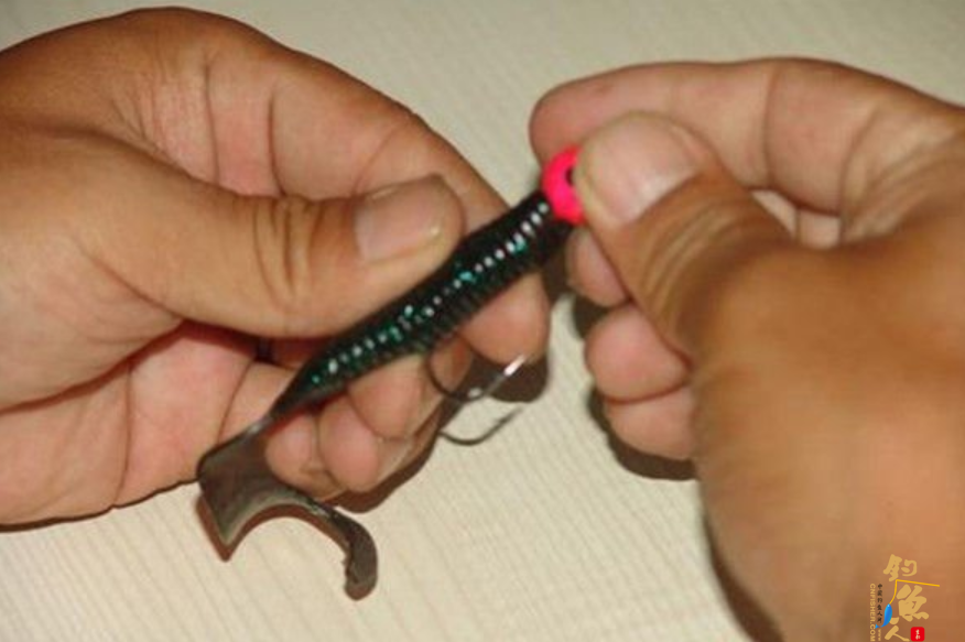 铅头钩配卷尾蛆的钩组是最为常见的路亚软饵组合，也适合初学路亚的朋友上手使用