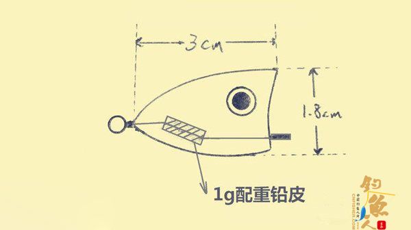 路亚diy小不点波趴拟饵的制作图解 设计图