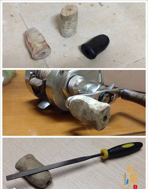 手工DIY路亚钓竿摇柄握丸的制作详解 附制作过程图片