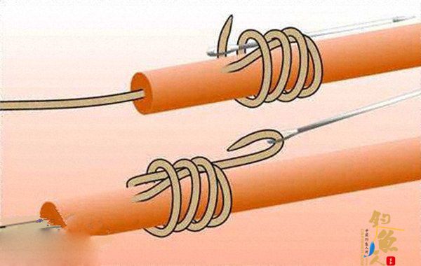 图解:飞蝇钓的主线与前导线连接法