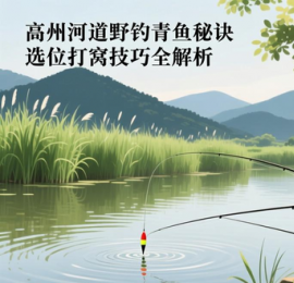 高州河道野钓青鱼秘诀 选位打窝技巧全解析