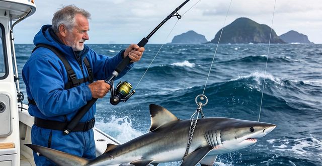 技巧海钓鲨鱼视频_海钓钓鲨鱼_海钓技巧鲨鱼